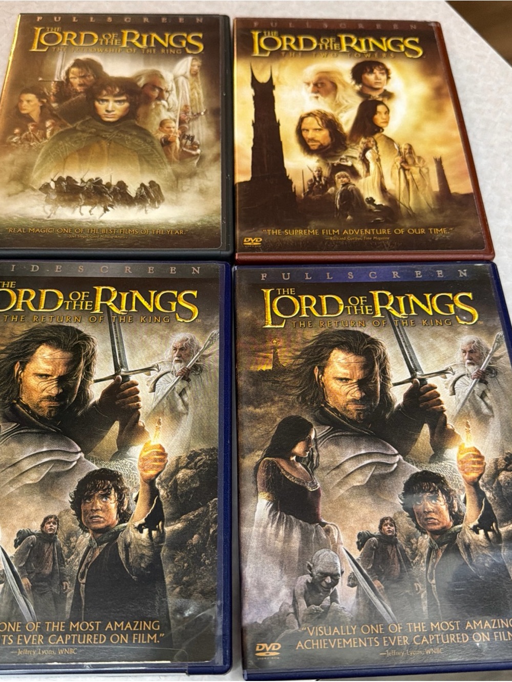 The Lord of the Rings DVDs (4)